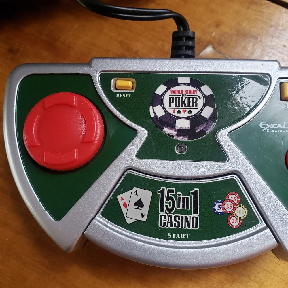 World Series of Poker Plug and Play 15 in 1 Casino Games Handheld System TV View